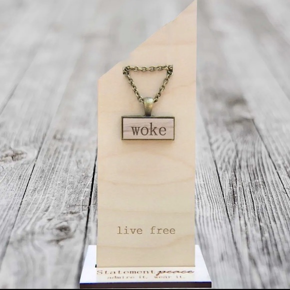 HANDMADE Necklace Artisan WOKE Wood Pendant BOHO Statement Organic Eco Friendly - Picture 1 of 4